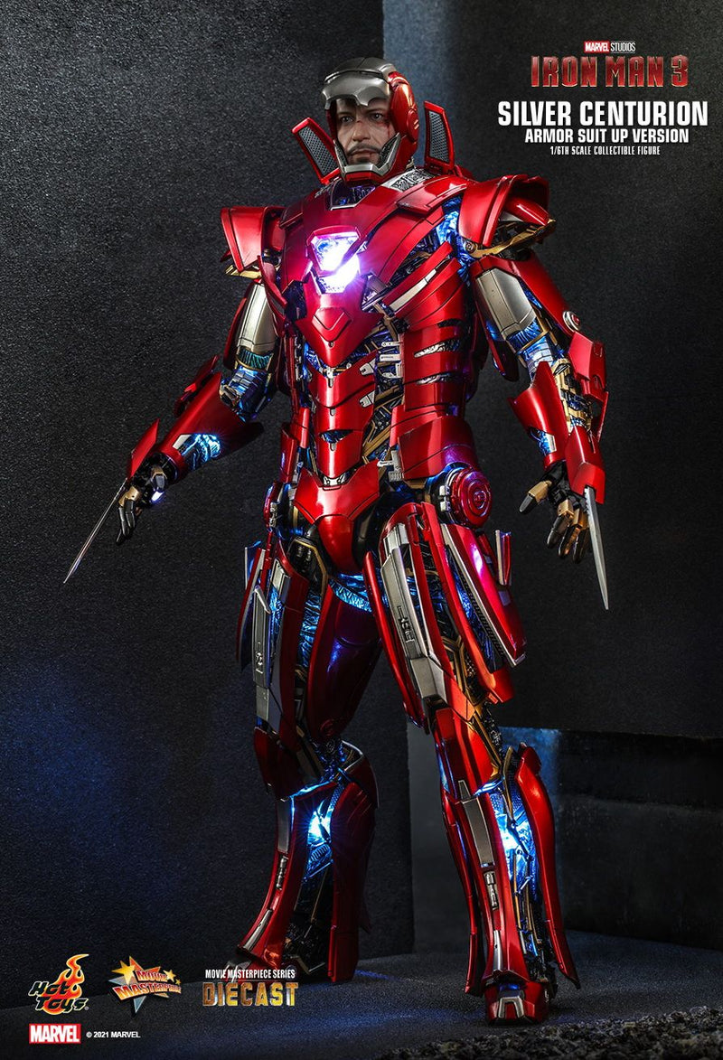Iron Man 3 - Silver Centurion Armor Suit-Up 1:6 Scale 12in Diecast Action Figure
