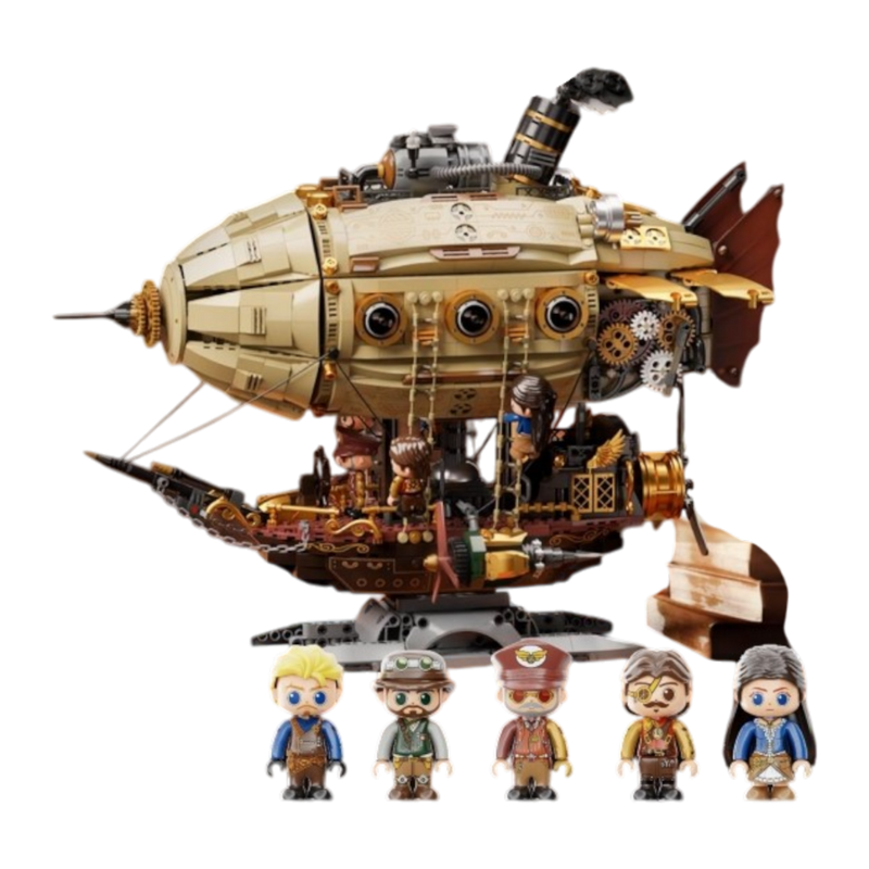 Retro Series - Steampunk Zeppelin Airship (1949 Pc)