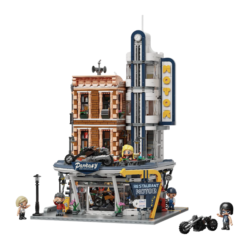Retro Series - Motorcycle Restaurant (2989 Piece Kit)