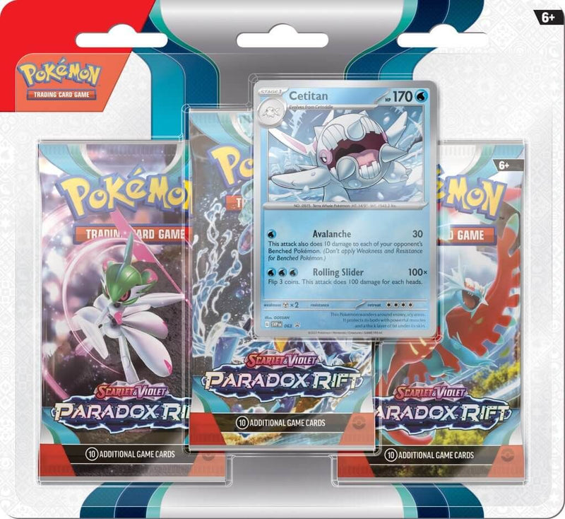 POKÉMON TCG Scarlet & Violet 4 Paradox Rift Three Booster Blister (Assorted)