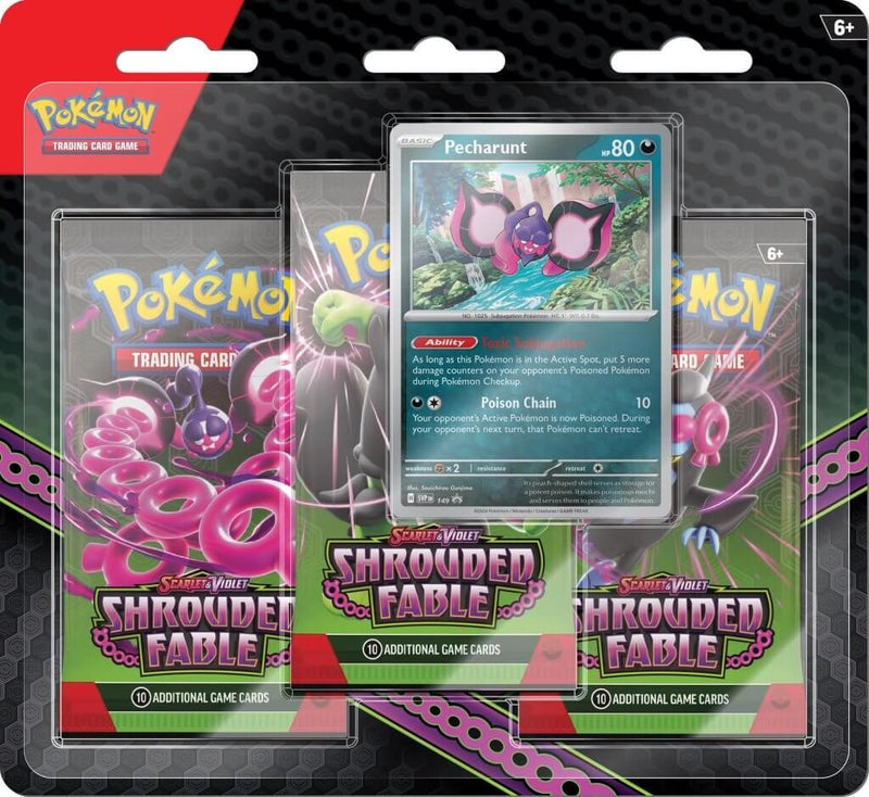 Pokemon TCG - Scarlet & Violet 6.5 Shrouded Fable: 3 Pack Blister