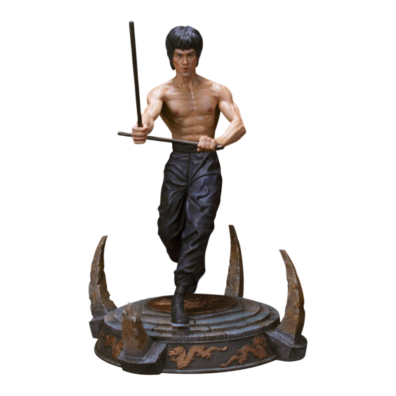Bruce Lee - Kali Sticks Fight Deluxe Basement Version 30cm Statue