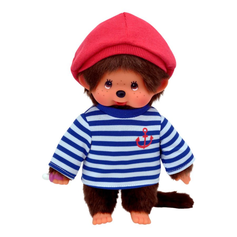 Monchhichi - Boy in Sailor Beret Boarder Plush Doll