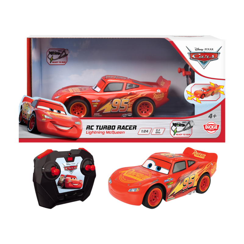 Cars - Lightning McQueen Turbo Racer 1:24 Scale Remote Control Car