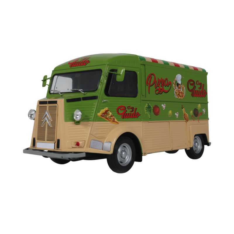 Solido Cars - 1969 Citroen Type HY Guido Pizza (Green) 1:18 Diecast Vehicle
