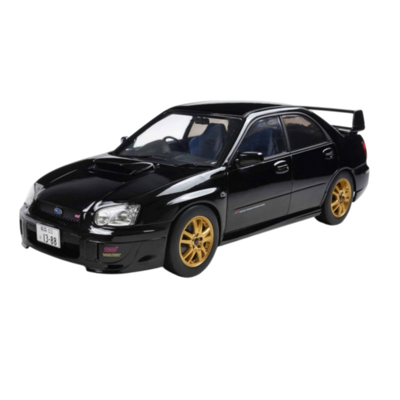 Solido Cars - 1:18 Subaru Impreza WRX STI Java Black Pearl 2004 Diecast Vehicle