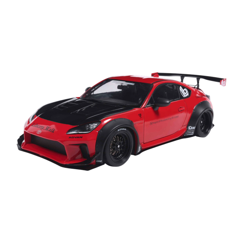 Solido Cars - 2024 Toyota GR86 Liberty Walk Body Kit (Red) 1:18 Diecast Vehicle
