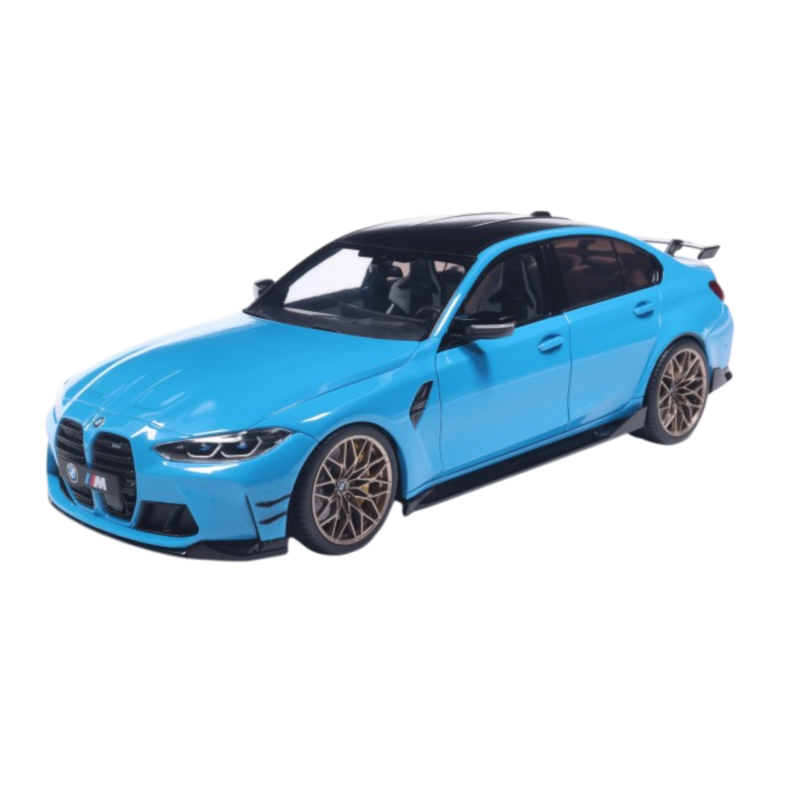 Solido Cars - 1:18 BMW M3 Performance Parts Daytona Beach Blue 2024 Diecast Vehicle