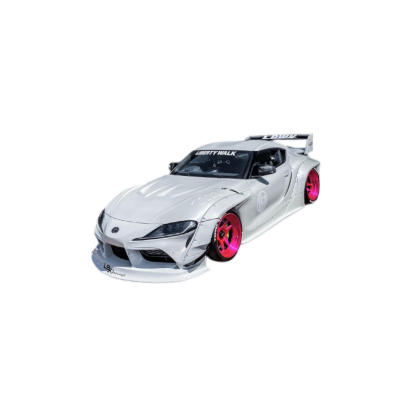 Solido Cars - 1:18 Toyota GR Supra Liberty Walk Body Kit White & Pink 2025 Diecast Vehicle