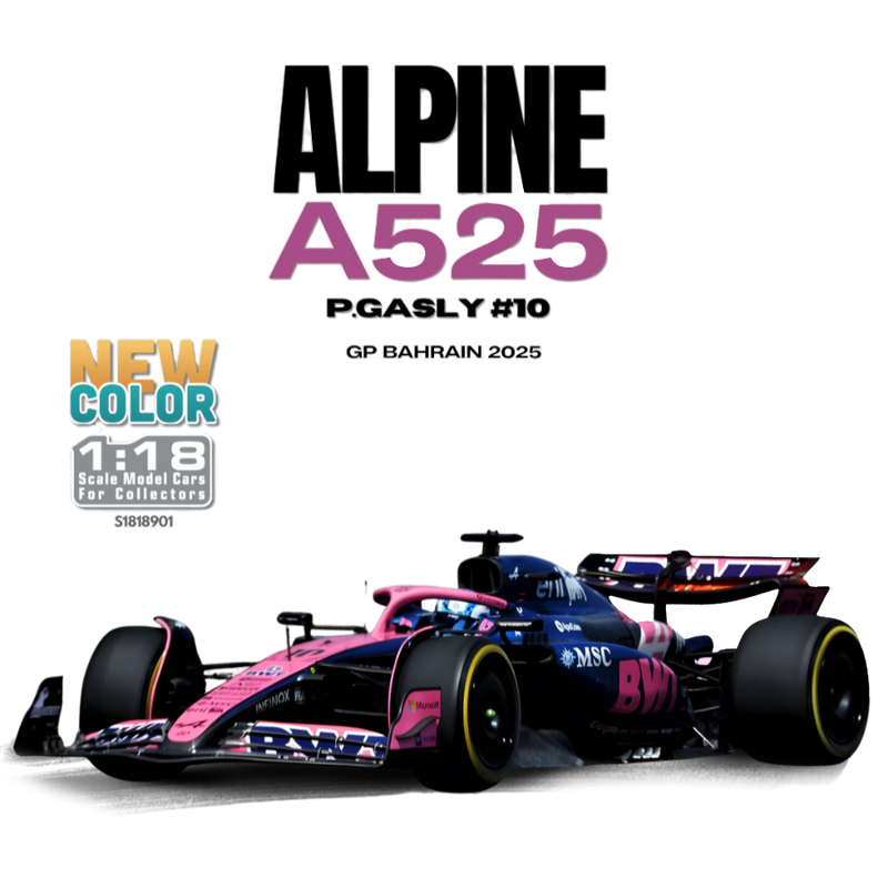 Formula 1 - Alpine A525 P.Gasly #10 (GP Bahrain 2025) 1:18 Scale Diecast Vehicle