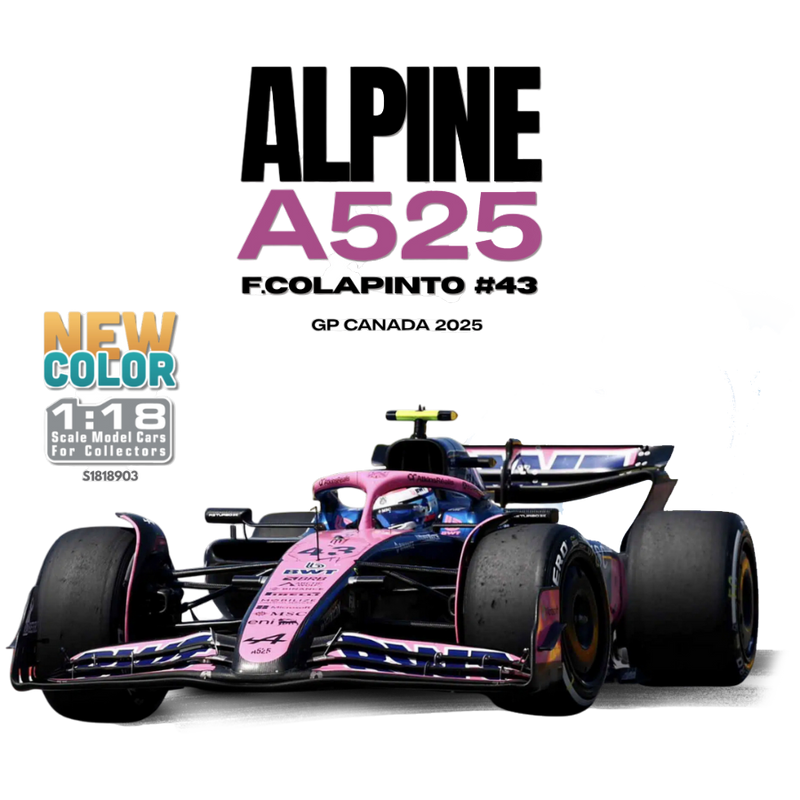 Formula 1 - Alpine A525 F.Colapinto #43 (GP Canada 2025) 1:18 Scale Diecast Vehicle