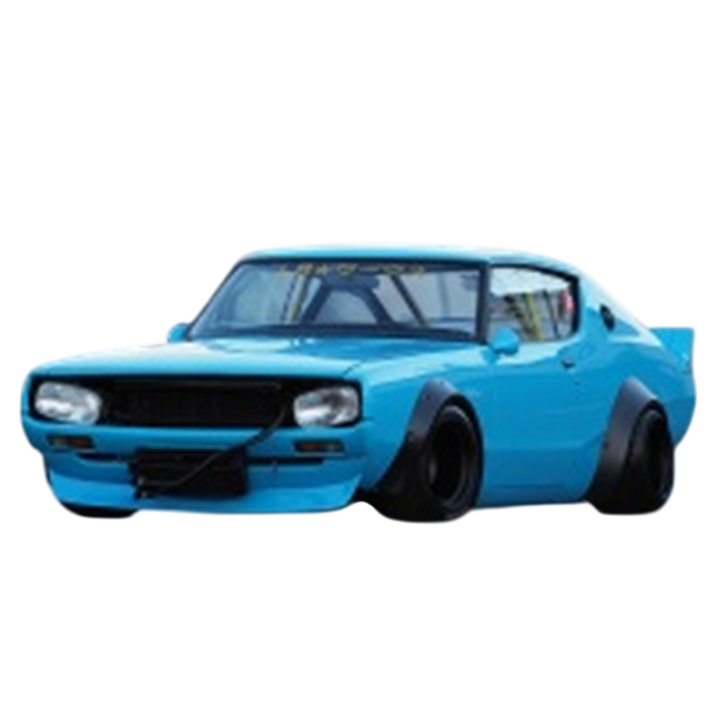 Solido - 1:43 Nissan Skyline GT-R (KPGC110) Kenmeri w/Liberty Walk Body Kit Blue (1972)