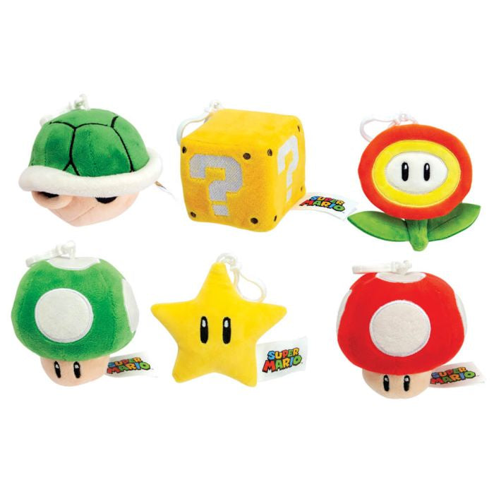 Super Mario: Plush Bag Clip (Assorted)