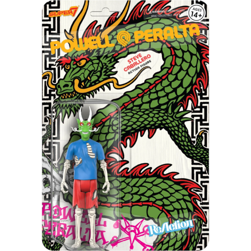 Powell Peralta - Steve Caballero Chinese Dragon (Re-Colour) ReAction 3.75 Inch Figure