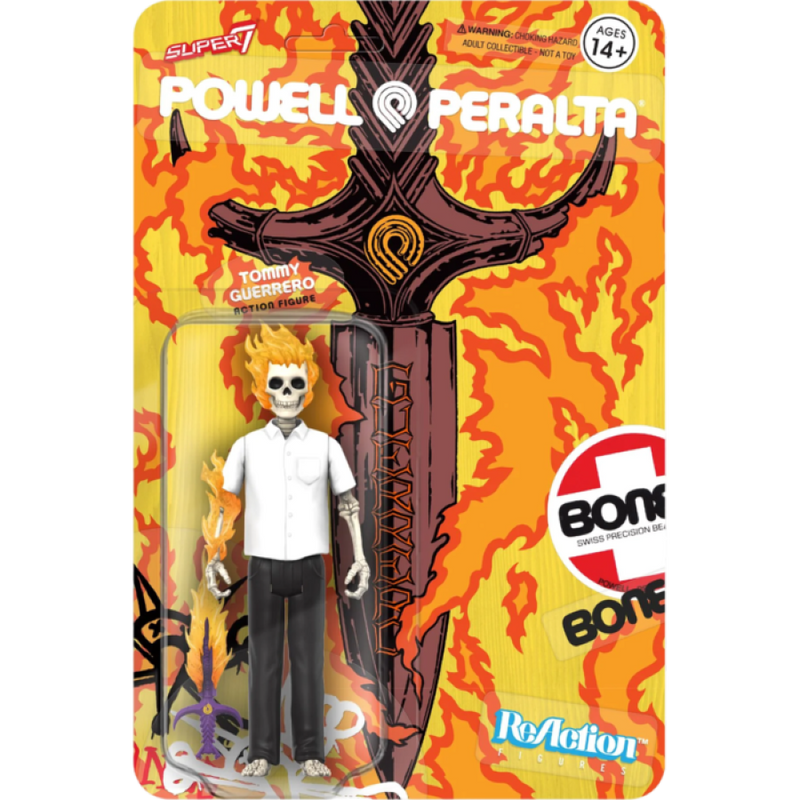 Powell Peralta - Tommy Guerrero Flaming Dagger (Re-Colour) ReAction 3.75 Inch Figure