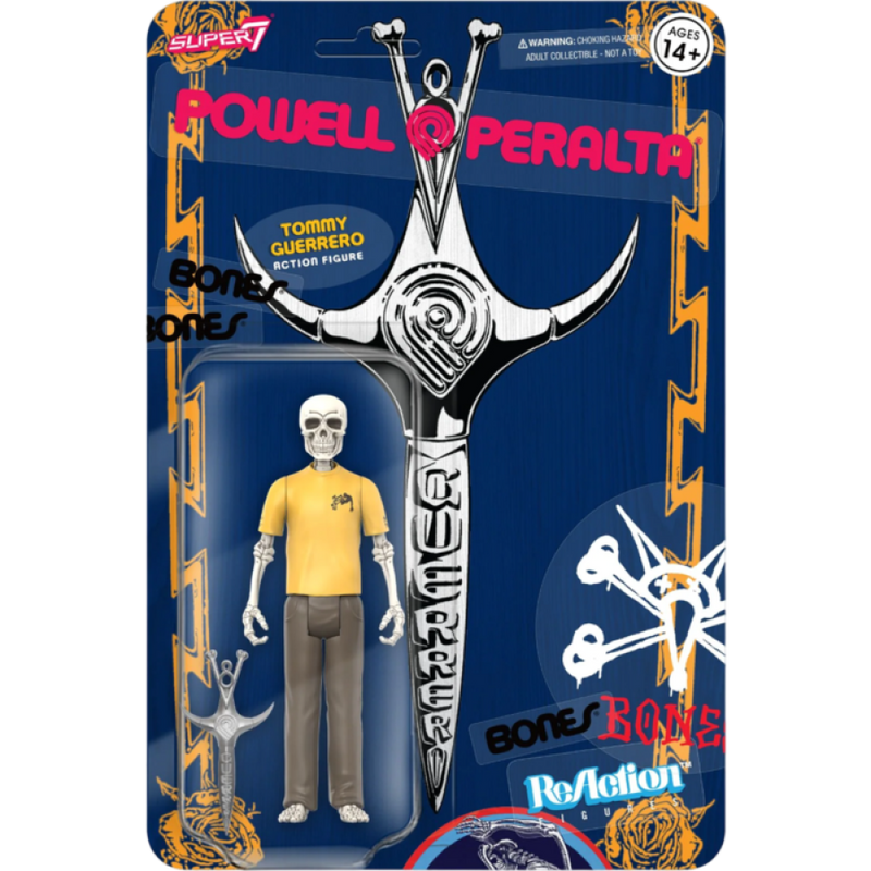 Powell Peralta - Tommy Guerrero V8 Dagger/Sacto 86 ReAction 3.75 Inch  Action Figure (Wave 4)