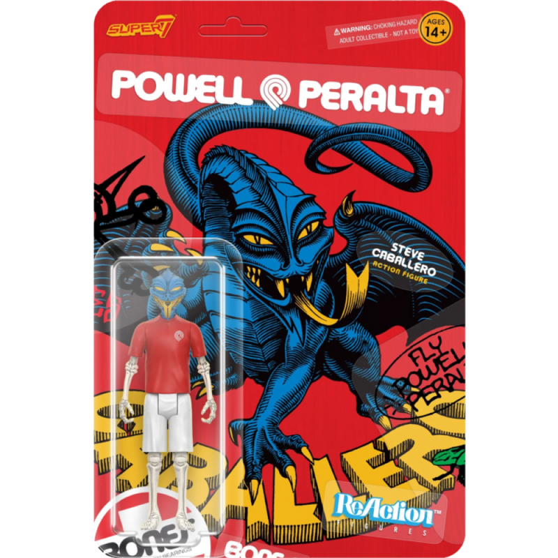 Powell Peralta - Steve Caballero Dragon Animal Chin ReAction 3.75 Inch  Action Figure (Wave 5)
