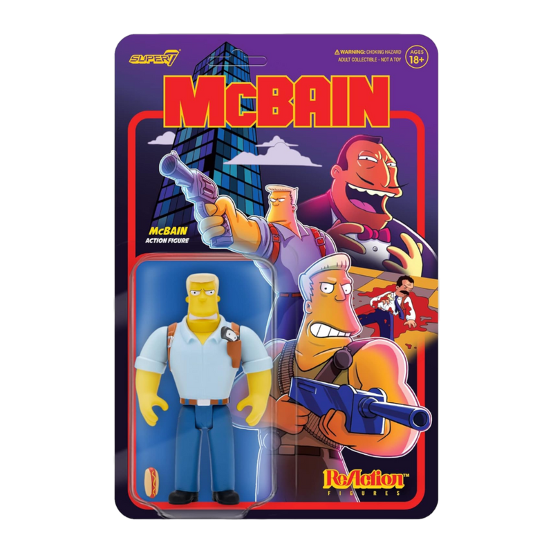 The Simpsons: McBain - McBain Reaction Mendozza Reaction 3.75 Inch Figure