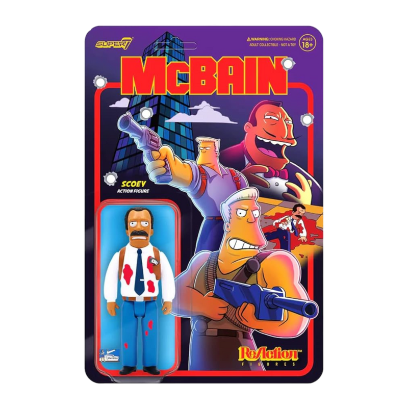 The Simpsons: McBain - Scoey Reaction Mendozza Reaction 3.75 Inch Figure