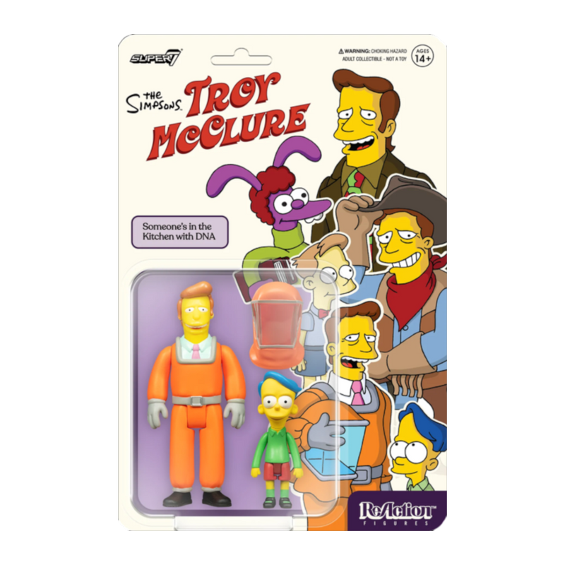 The Simpsons - Troy McClure (Someones in the Kitchen with DNA) Reaction Mendozza Reaction 3.75 Inch Figure