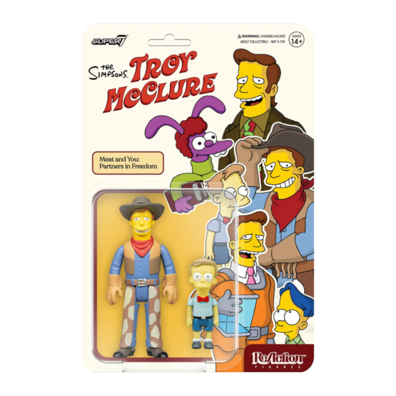 The Simpsons - Troy McClure (Meat and You: Partners in Freedom) Reaction Mendozza Reaction 3.75 Inch Figure
