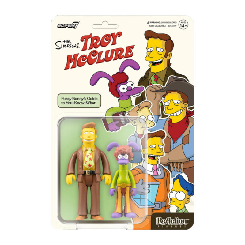 The Simpsons - Troy McClure (Fuzzy Bunnys Guide to You-Know-What) Reaction 3.75 Inch Figure