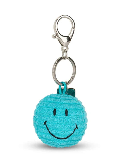 Smiley: ECO Corduroy Teal Keychain (4.5 cm)