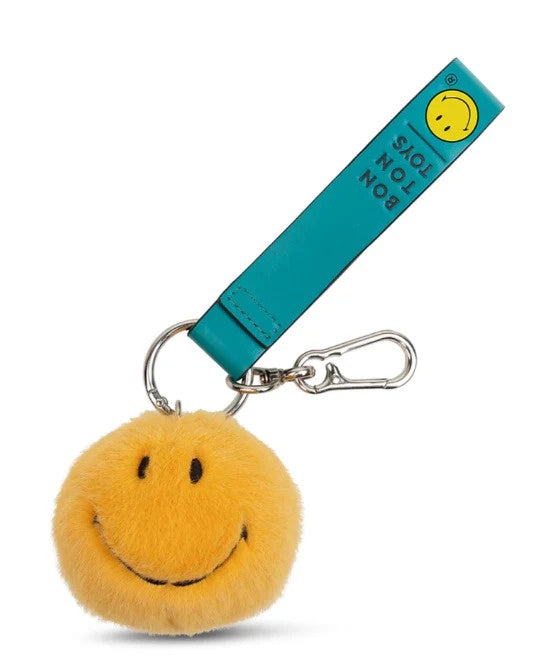 Smiley: ECO Fuzzy Yellow Bag Charm (7 cm)