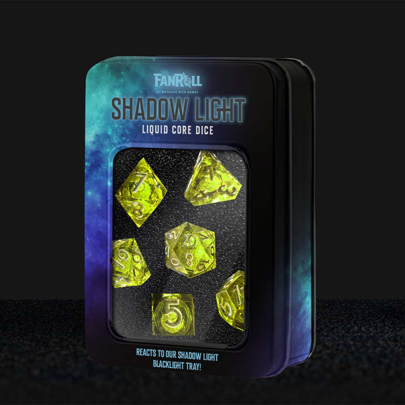Metallic Dice Games – Shadow Light UV Reactive Elixir Liquid Core Dice