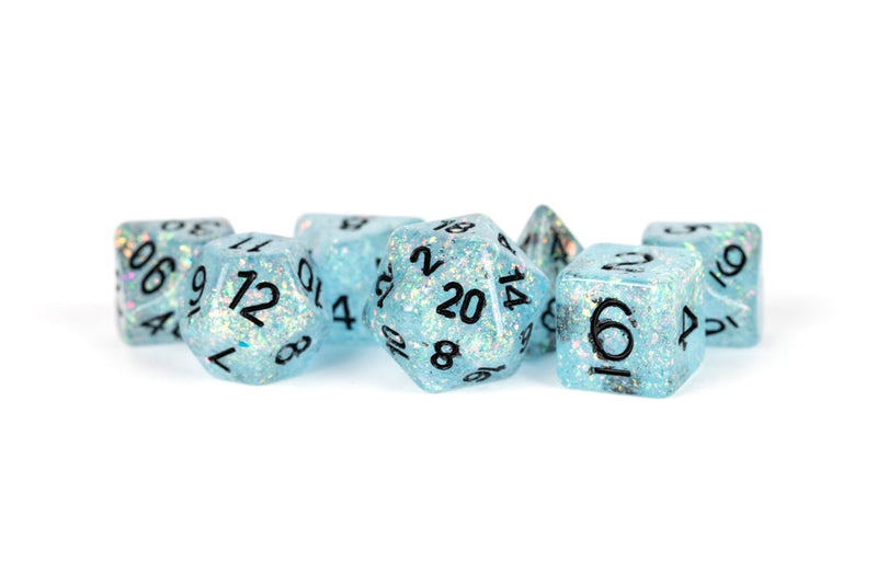 MDG - 16mm Resin Polyhedral Dice Set - Flash Blue
