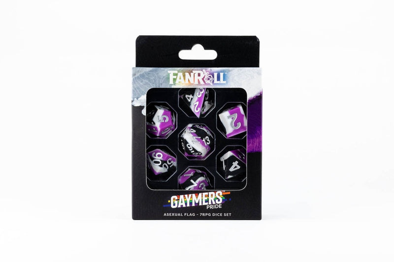 Metallic Dice Games – 16mm Pride Dice Set – Asexual