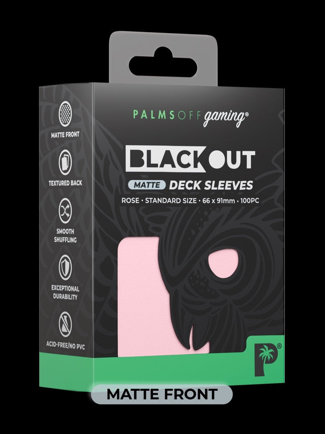 Palms Off: Blackout Deck Sleeves (100) Rose Matte