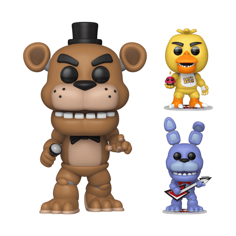 Five Nights at Freddy's - Freddy (10 Inch) with Bonnie and Chica Pop! Vinyl Bundle