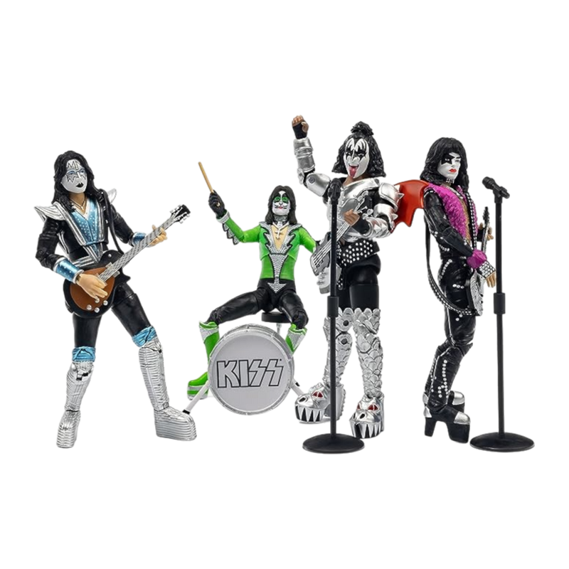 Kiss - The Band Vegas Outfits 4 Pack BST AXN 5 Inch Action Figure Set (SDCC Exclusive)