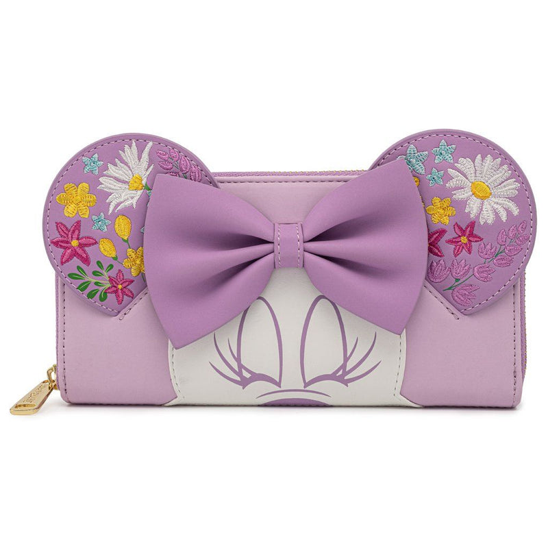 Mickey Mouse - Minnie Holding Flowers Zip Purse
