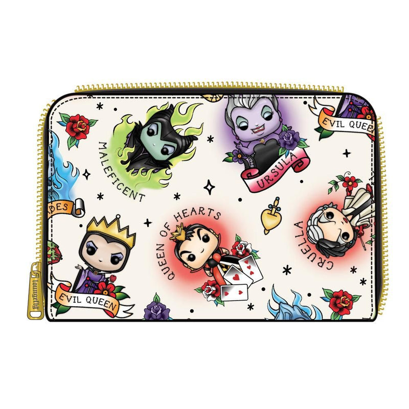 VILLAINS - TATTOO ZIP AROUND WALLET