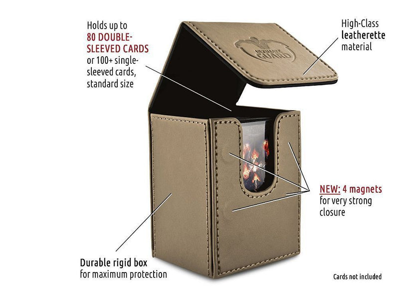 Ultimate Guard Flip Deck Case 80+ Standard Size Sand Deck Box