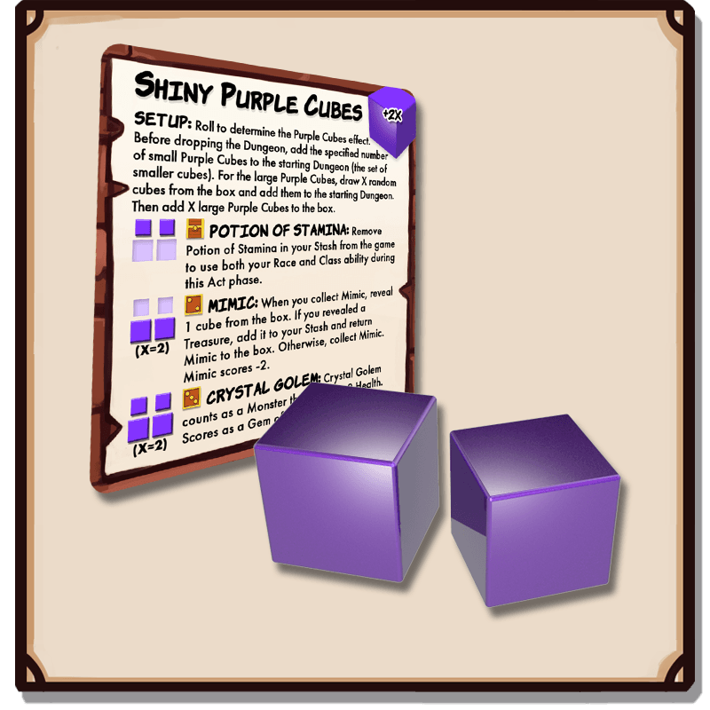Dungeon Drop - Shiny Purple Cubes
