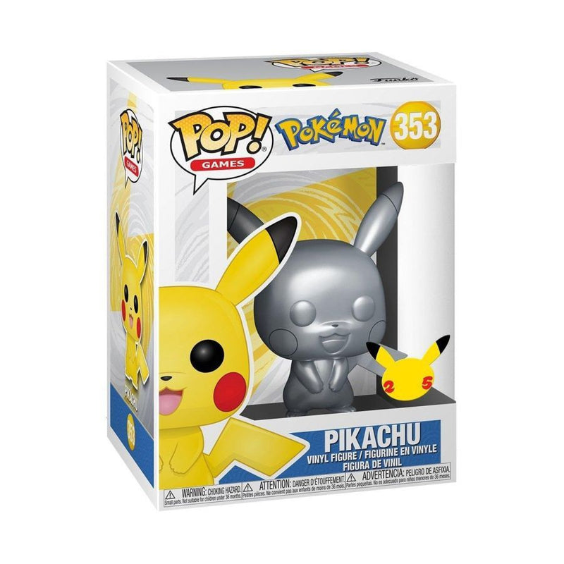 Pokemon - Pikachu Silver Metallic (US Exclusive) Pop! Vinyl Figure