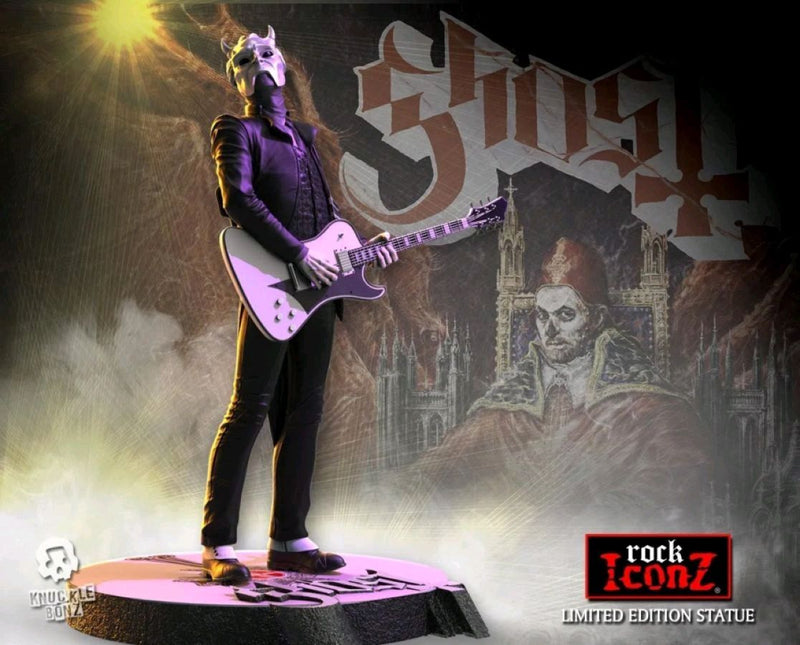 Ghost - Nameless Ghoul White Guitar Rock Iconz Statue