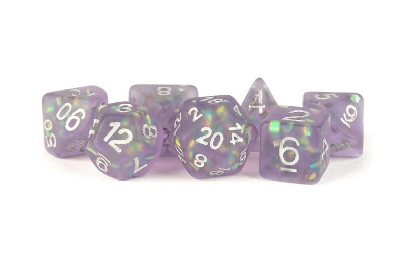 MDG - Resin Polyhedral Dice Set: Icy Opal Purple
