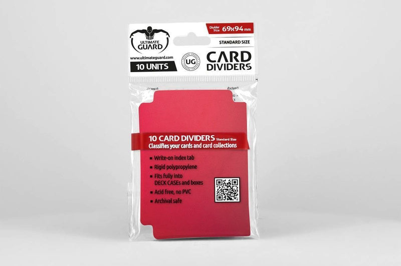 Ultimate Guard Card Dividers Standard Size Red (10)