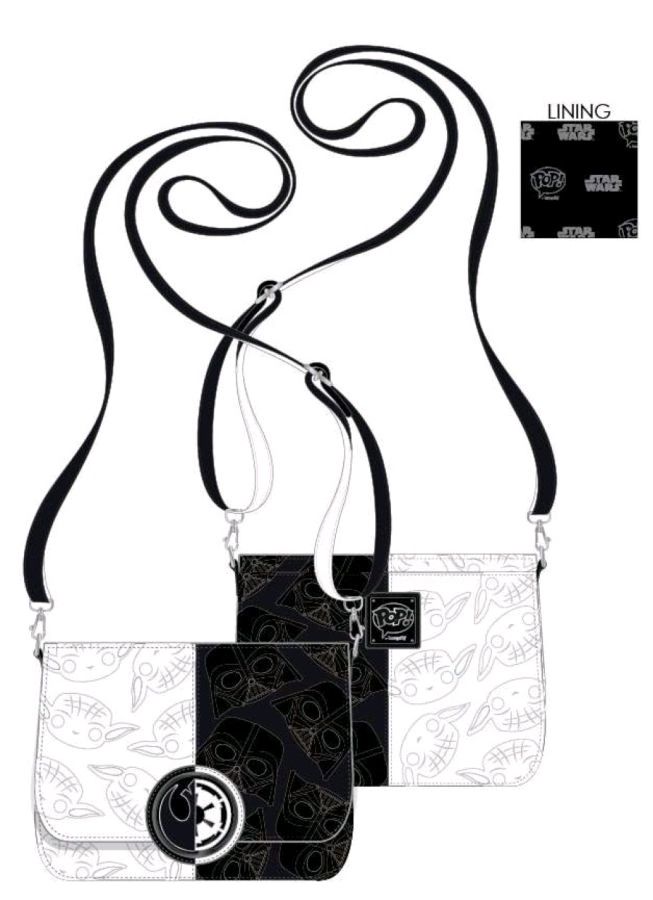 Star Wars - Black & White Yoda and Darth Vader Crossbody