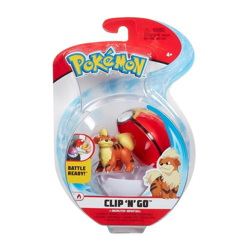Pokemon - Clip 'N' Go Ball: Growlithe +Repeat Ball