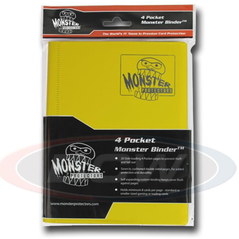 Monster 4-Pocket Folder: Yellow Matte
