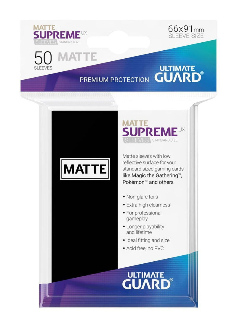 Ultimate Guard Supreme UX Sleeves Standard Size Matte Black (50)