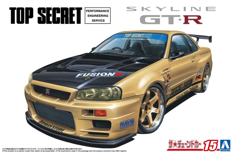 Initial D - Topsecret BNR34 Skyline GT-R '99 (Nissan) 1/24 Scale Model Kit