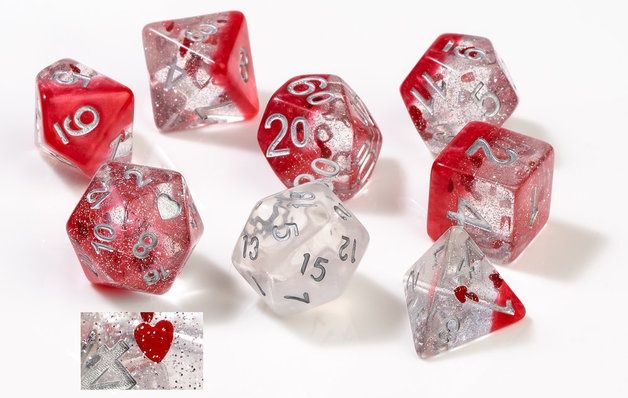 Sirius Dice: Polyhedral Dice Set - Hearts