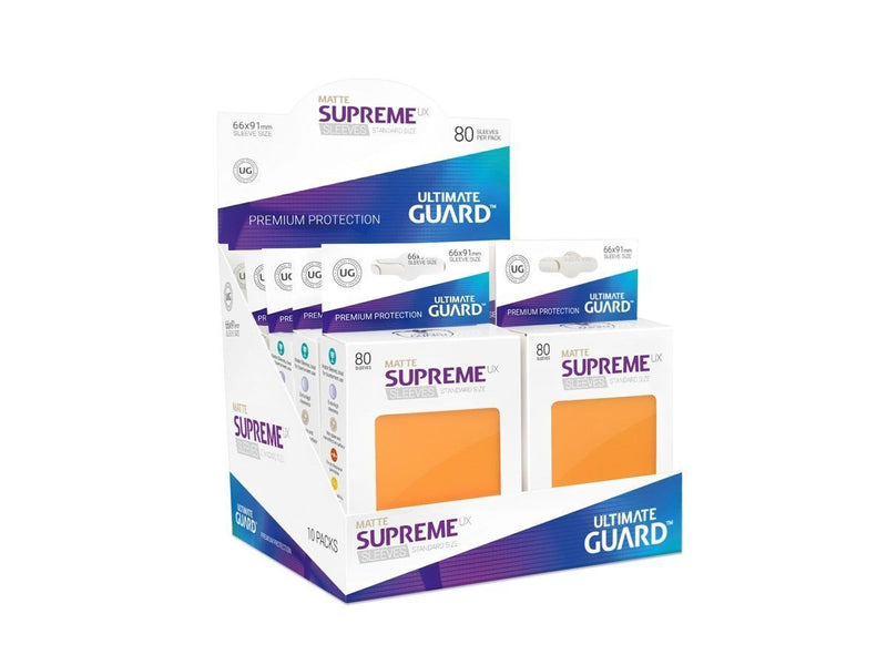 Ultimate Guard Supreme UX Sleeves Standard Size Matte Orange (80)