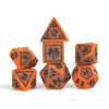 Sirius Dice - D&D Adventure Dice - Barbarian - Orange